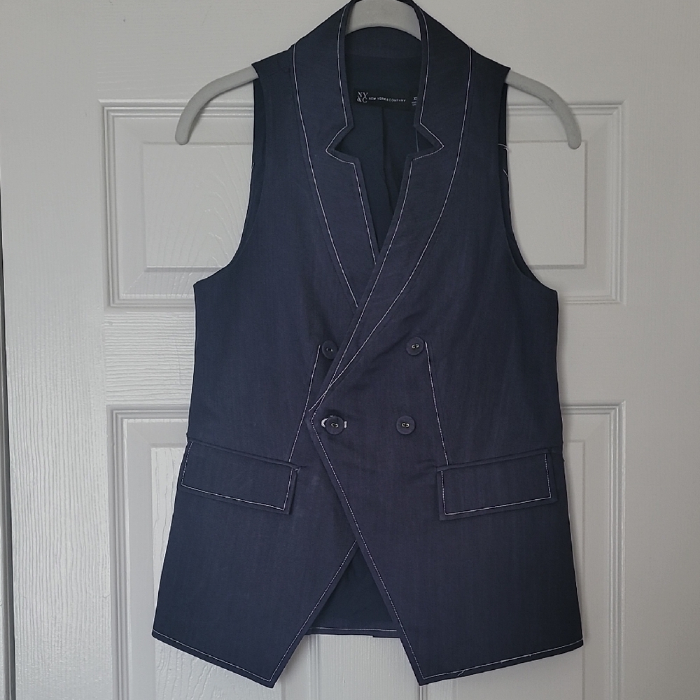 Stylish DENIM Double-Breasted Vest